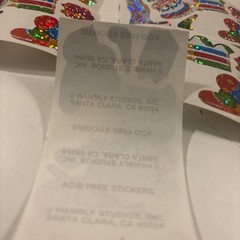 Vtg 1980s stickers Hambly Studios Mylar Foil Shiny Birthday Stickers Set 5 (a83