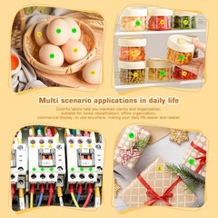 0.25 Inch Round Color Coding Labels – 2 Rolls, 2000 PCS, Small Circle Dot Sti…