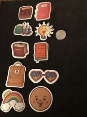 Scrapbook Stickers – Water Bottle Lot of 10 Back To School Stickers.