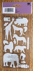 Sticko Zoo Animals Monkey Rhino Tiger Giraffe Lion Elephant Scrapbook Stickers