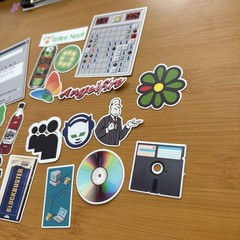 Retro Y2K Millennial Internet Icon Sticker Pack, 90s Kids, Waterproof Vinyl