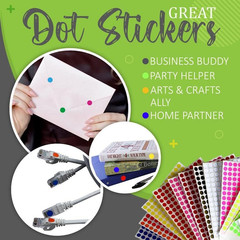 Small Sticker Dots ¼” Inch 8Mm (5/16) – 2700 Pack, Color Labels in Blue