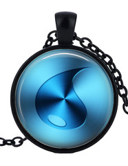 1 WATER Black Bezel Necklace