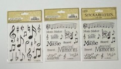 SCRAP BOOKING MUSIC BAND STICKERS LETTERS STOCK CARD BACKGROUNDS MATS DIY DECOR