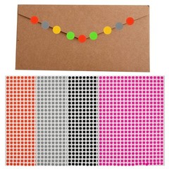 Foccts 25 Colores De 6 Mm Con Puntos Redondos, Pegatinas Pequenas Con Puntos …