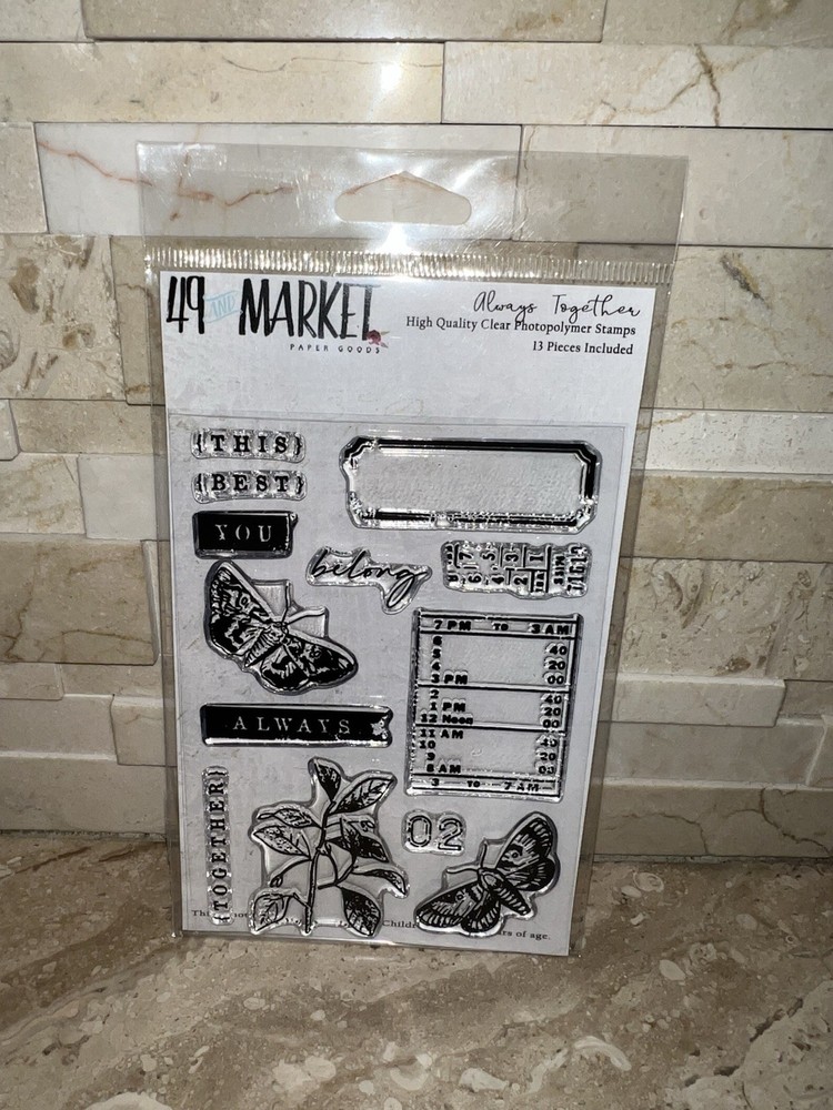 New 49 & Market Rubber Clear Stamps ALWAYS TOGETHER