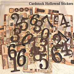 90Pcs Tag Label Scrapbook Stickers for Junk Journal Ephemera, PET Number Sticker