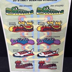 Vintage Sticker Store Scratch N Sniff Stickers STINKY Scent Silly Sneakers