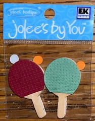 RARE Jolees Mini Ping Pong Rackets 🏓 & Balls Table Tennis whiff-whaff Scrapbook