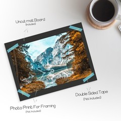, Pack of 10 Black 18×24 Uncut Photo Mat Matboard, 4-Ply Thick Backing Board …