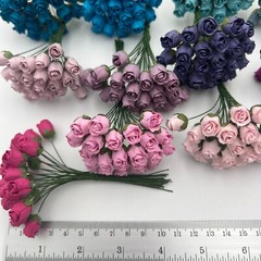 625 MIXED 25 colors Semi Rosebuds Wedding Craft Paper Flower (T30-Kit625-A1)