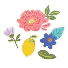 Paige Evans ADVENTUROUS FLORALS (75pc) EPHEMERA DIE CUTS scrapbooking
