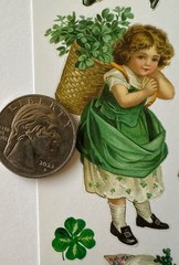 ST.PATRICK’S DAY CHILDREN Stickers(9pc)Violette•Green•Irish•Clovers•Card Making•