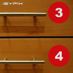 iSYFIX Red Consecutive Number Stickers – 1 to 50, 4-inch, 1 set – Vinyl Self …