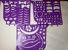 Crafter’s Square Scrapbooking Lot: Alphabet Stickers, Gems, Stencils/Templates