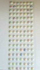 CraftbuddyUS CB111 -112 pcs x 10mm Aurora Borealis Beaded Gems, Color – AB White