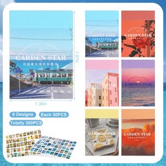 LOKIPA 300 Sheets Washi Sticker Set, Aesthetic Stickers for Colorful