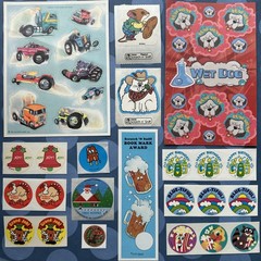 vintage 80s 90s + scratch & sniff Stickers Hallmark Trend Gordy Lot