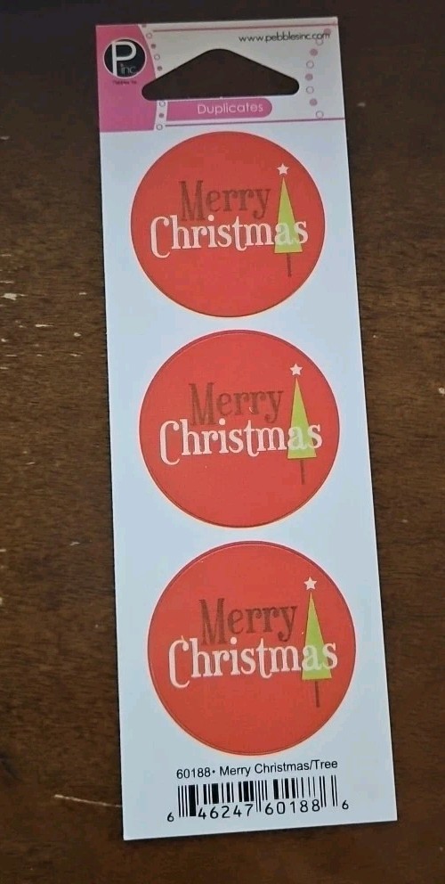 Pebbles Inc. Duplicates cardstock stickers~ merry christmas ~Scrapbooking Crafts