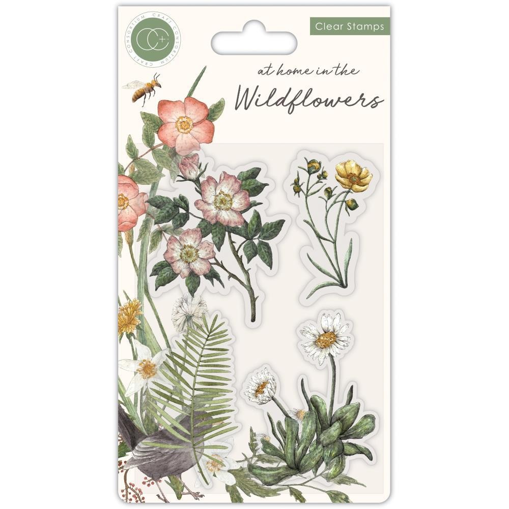 New Craft Consortium cl Rubber Stamp FLORA HOME IN THE WILDFLOWERS free USA ship