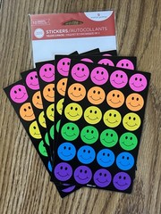 Vintage Smiley Face Stickers American Greetings, AGC, 5 Sheets Remain