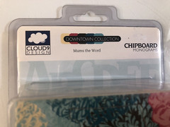 Fiskars Alphabet Chipboard Monogram MUMS THE WORD Pattern 3.5″ Cloud 9 Design