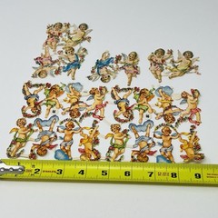 E Heller Angel Cherub Vintage Die Cut Lot of 24 Scrap Paper EAS #3062 Austria