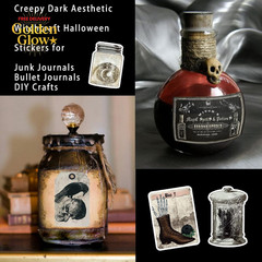 106 Pcs Potion Labels Stickers, Apothecary Sticker Dark Aesthetic Wine Bottle St