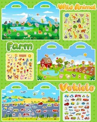 Reusable Sticker Book for Toddlers, Stickers for Kids, Toddler Craft Activiti…
