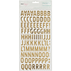 Dear Lizzy WOODLAND ALPHABET (2) SHEETS GOLD FOIL ON FOAM THICKERS