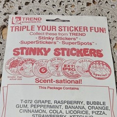 Vintage Trend SCRATCH ‘N SNIFF STINKY Stickers Grape New Pkg 288 – T-072 –