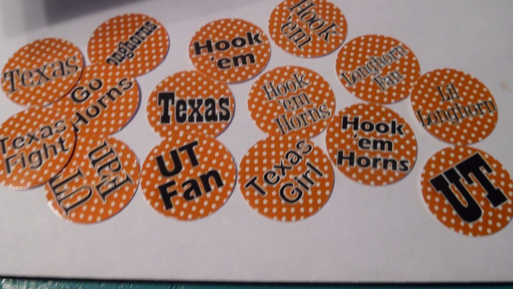 Pre Cut One Inch Texas UT Images! Free Shipping