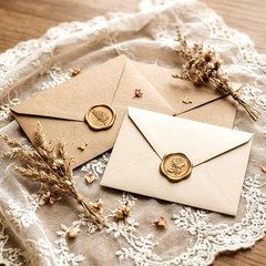 30Pcs Gold Wax Seal Stickers Envelope Seal Sticker -Adhesive Wax Stamp Sticke…