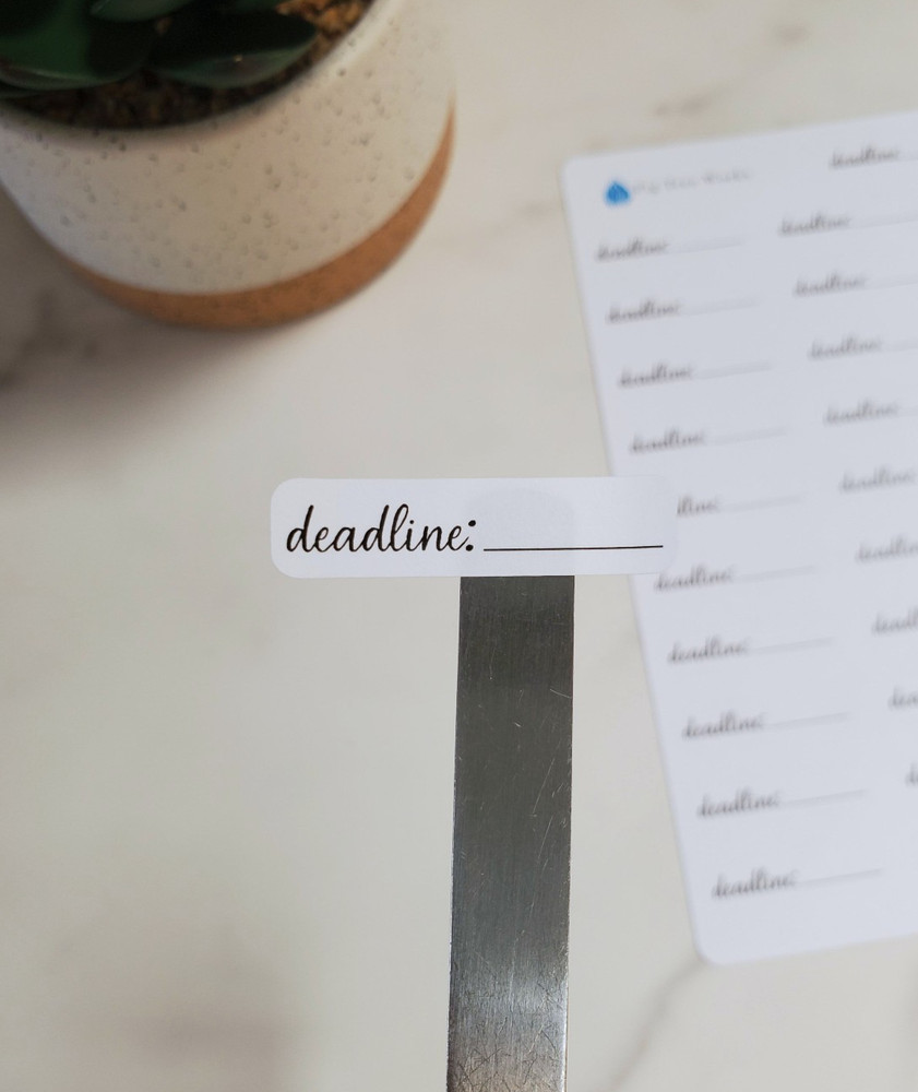 Deadline Stickers for Calendars, Planners, Agendas, and Journals