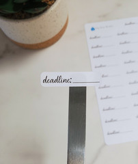 Deadline Stickers for Calendars, Planners, Agendas, and Journals