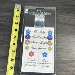 Magic Scraps Clear Detailed Minis Baby Scrapbook Embellishments 2005 NIP Metal
