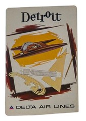Delta Airlines US Cities Cards Northeast Detroit Chicago Collage Scrapbook Art