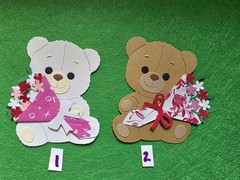 1 Cute Love Bear With Bouquet Of Flowers, For Valentine’s Day Teddy Bear