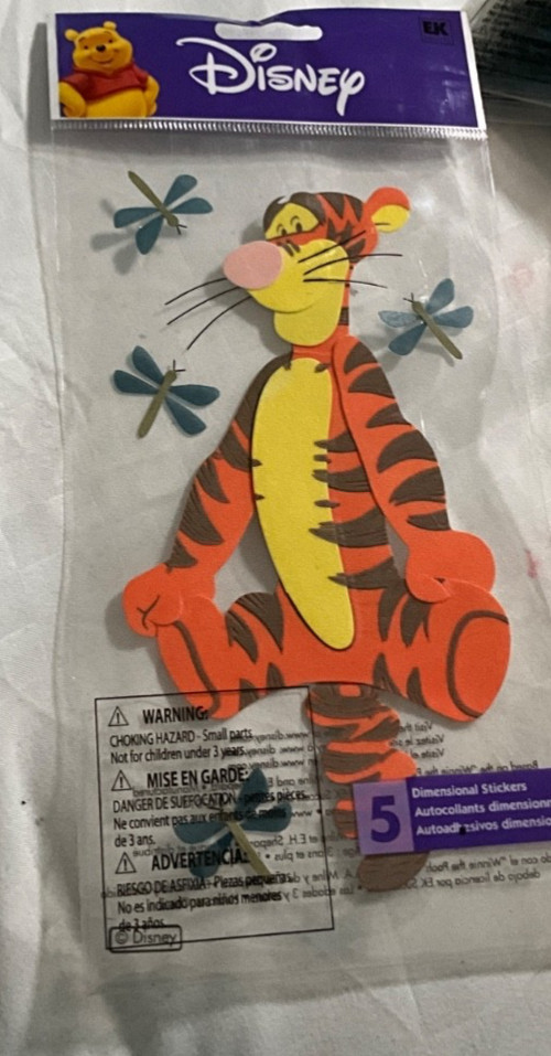 Disney TIGGER 3D Dimensional Stickers Jolee’s EK Success winnie the pooh