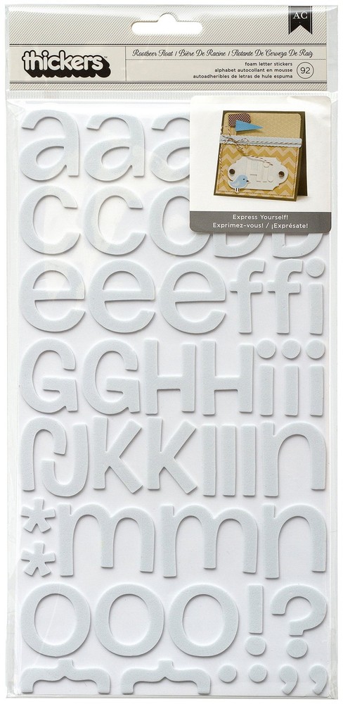 AC Foam Alphabet Stickers – Rootbeer Float, White, 92pcs