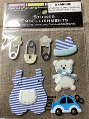 Special Moments Scrapbooking Sticker Embellishments Baby Girl & Baby Boy Theme