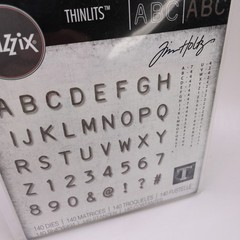 Sizzix Tim Holtz Alphanumeric Label Thinlits Die Set 664177 – 140 Pieces NEW