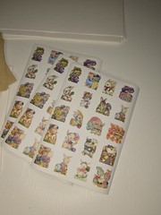Easter Bunny Stickers+ 20 Envelopes(10 White, 10 Brown) +20 Cards