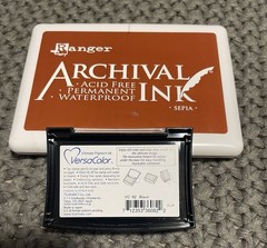 Mixed Brands Paper Craft Lot: Archival Ink, VC-82 Black, Vellum Quotes A2