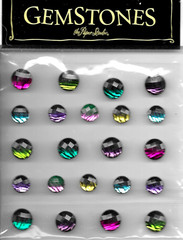Gems Zebra Bright Blue Green Red Purple Pink Yellow Animal Paper Studio Stickers