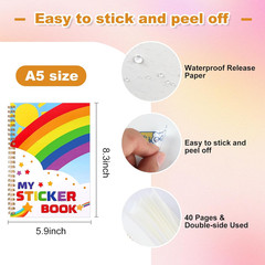 Reusable Sticker Storage Book Collecting Album Stickers Organizer Book A5 Size 4