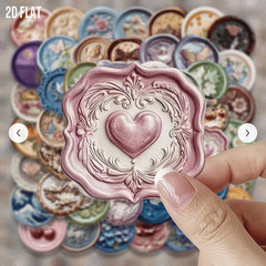 25 MIXED WAX SEAL PIECES STICKERS SCRAPBOOK JUNK JOURNAL SCRAP BOOK A+