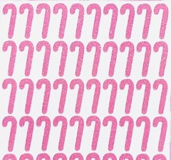 Glitter Candy Cane Sticker Sheet! – Choose a Size & Color – Cute & Sparkly!