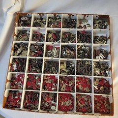 3 Trays of Red Die-Cut Letters and Numbers & Case For Sign Making