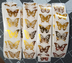 30 Self Adhesive Gold Foil Butterfly Stickers Crafts Scrapbooking 1.15″ x 0.85″